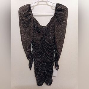 NWT For Love and Lemons All That Glitters Dress Black Size M
